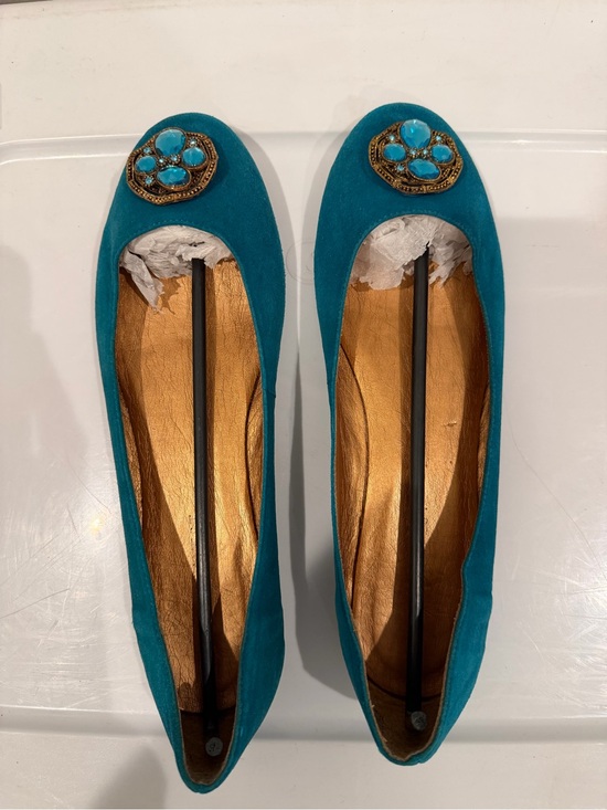 Nine West Shoes - Nine West Women’s Teal Embellished jewel Ballet Flats size 10